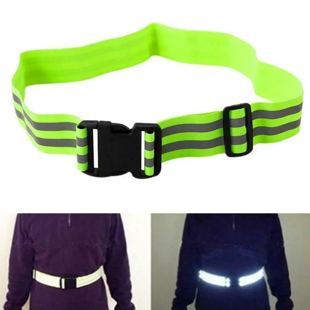 

Double Reflective Armband Wristband Belt Strap Outdoor Sport Night Running Cycling Jogging Safety Reflector High Visibility Adju