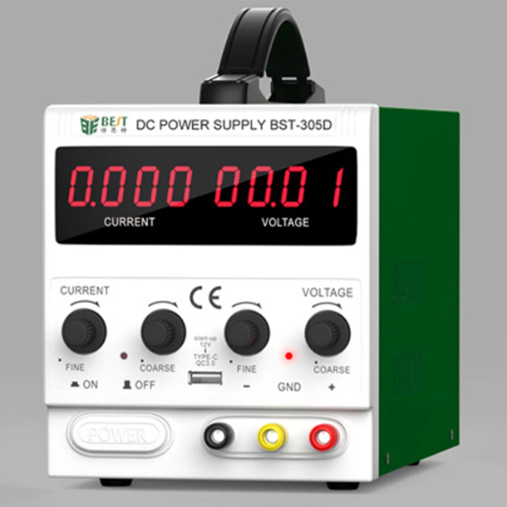 

DC regulated adjustable power supply 30V5A digital display power supply 7A shunt 8 USB output ports support QC3.0 fast charge