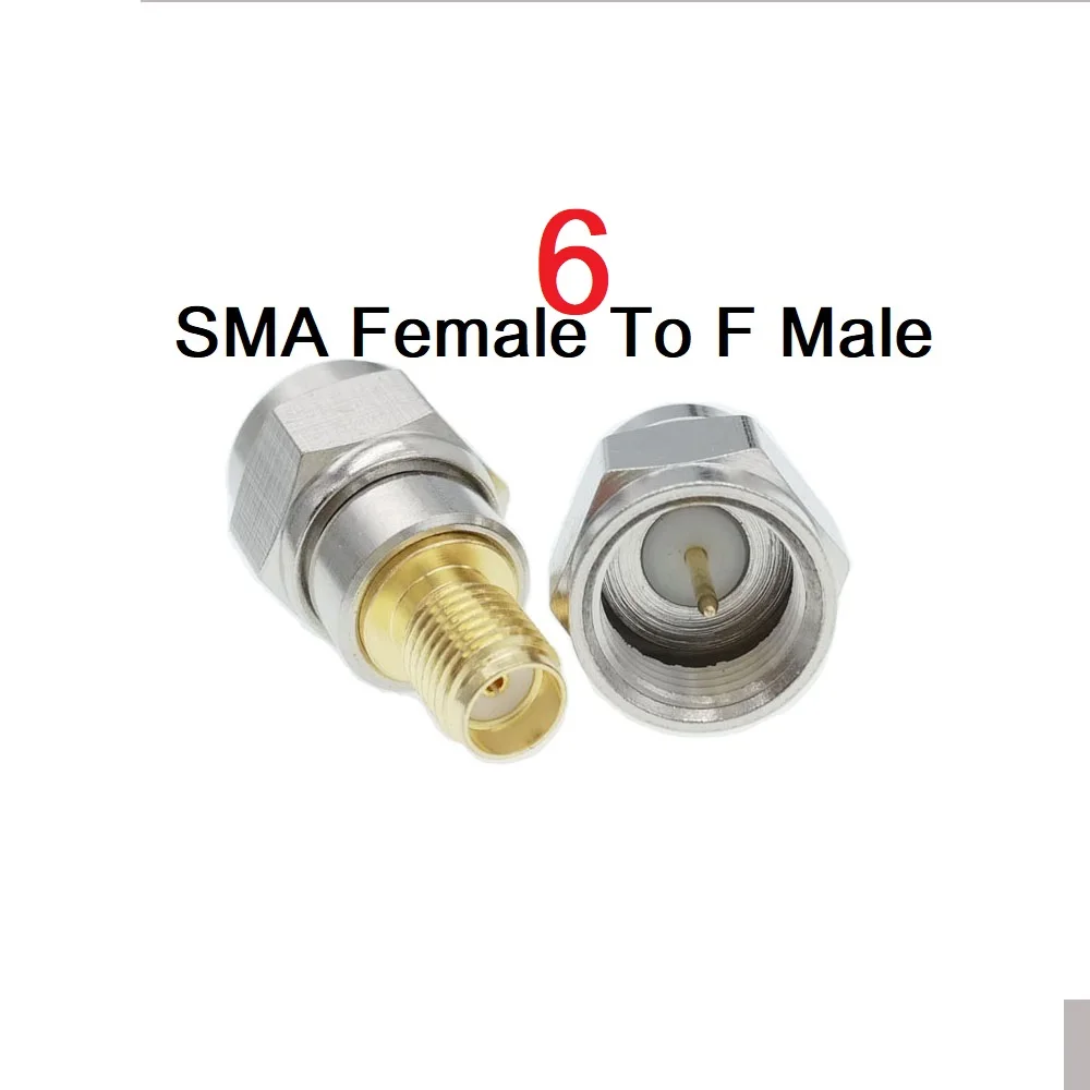 Gold SMA Male To F Female F Connector To SMA RF Connector Adapter 1pc images - 6