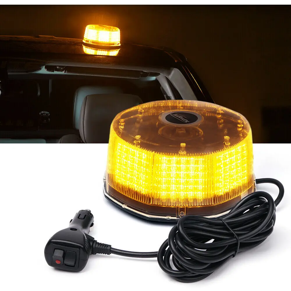 

Amber Flash Light Emergency 240LED Strobe Light Roof Top Rotating Beacon Stroboscope 12v Flashing Warning Light Lamp with Magnet