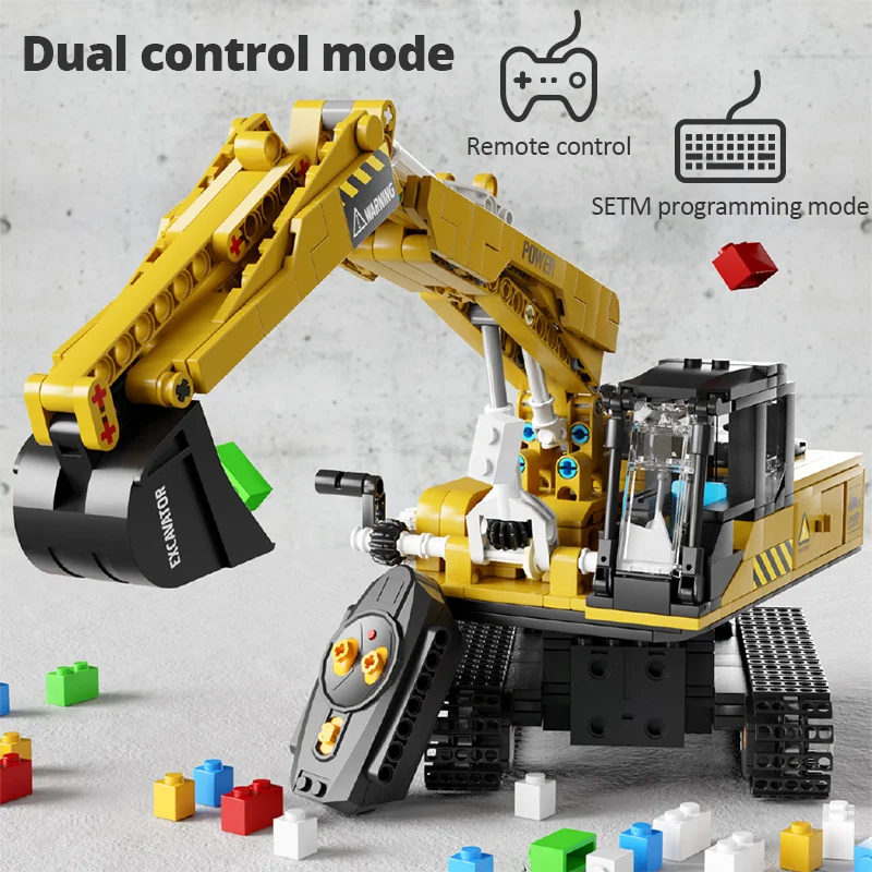 City RC Excavator APP строительные блоки бульдозер кран Дистанционное управление