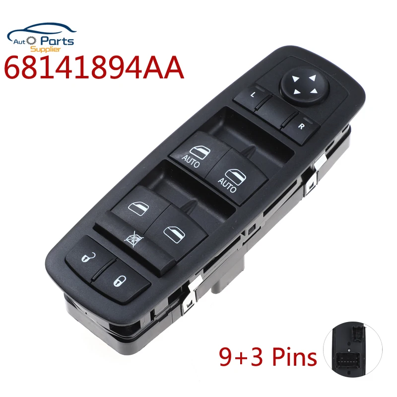 

YAOPEI 68141894AA 68110866AB Power Window Lifter Switch Front Left For Jeep Cherokee 2014-2017