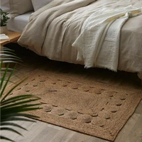 jute rug 100 natural outdoor hand braided style modern living area jute rugs living room decoration