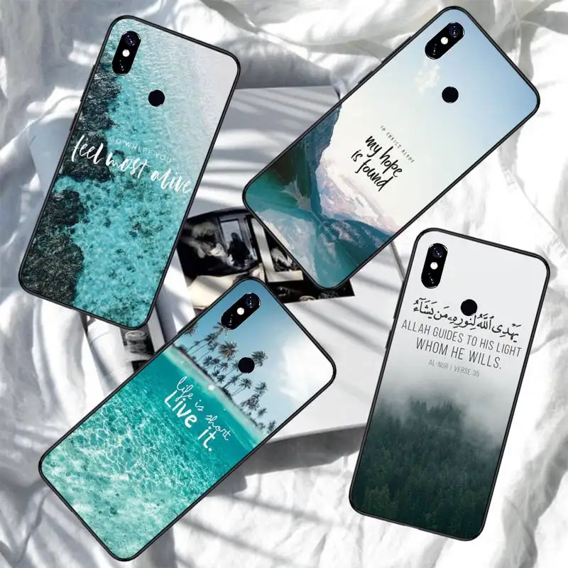 

Travel mountain sea beach quotes Phone Case For Xiaomi Redmi note 7 8 9 11 i t s 10 A poco f3 x3 pro lite funda shell coque