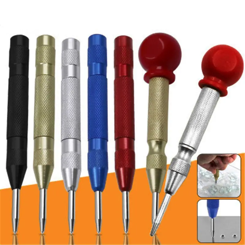 

Durable Automatic Center Punch Locator Semi-Automatic Center Gun Diamond Punch Car Glass Window Breaker Sturdy Punching Tools