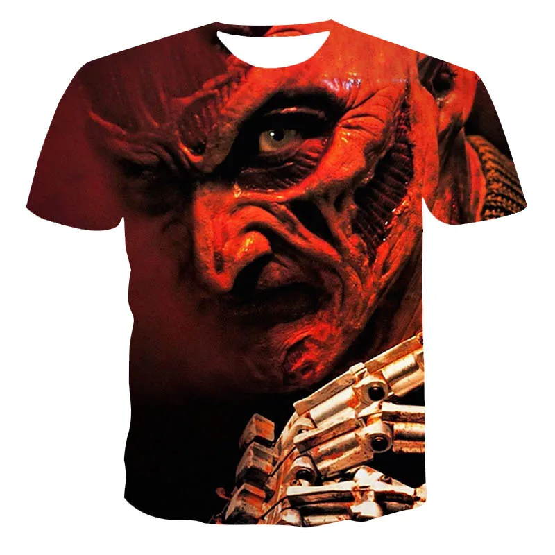 

2021 summer 3D printing popular skull t-shirt men / women I fashion horror Unisex T-shirt printing casual street style T-shirt