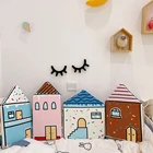 4 шт., бампер для детской кровати, боковая сторона в кроватке, маленький дом, узор, декор для детской комнаты, скандинавские детские кроватки, защита для кроватки