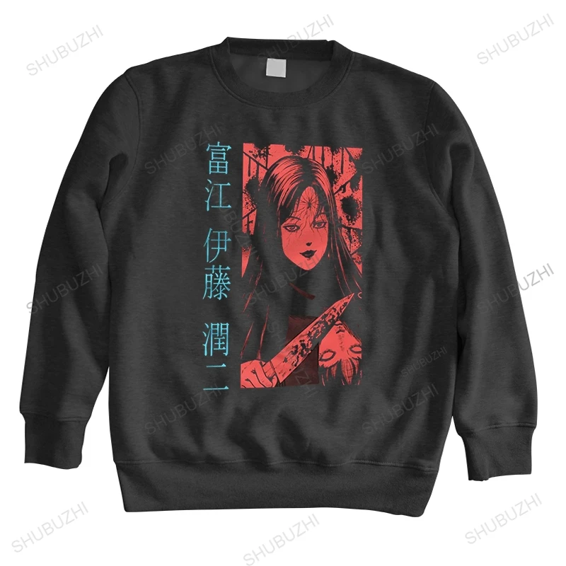 

Funny Men hoodies Tomie Junji Ito Uzumaki sweatshirt Tops long sleeve Cotton hoody Print Harajuku Horror Manga Anime hoodie