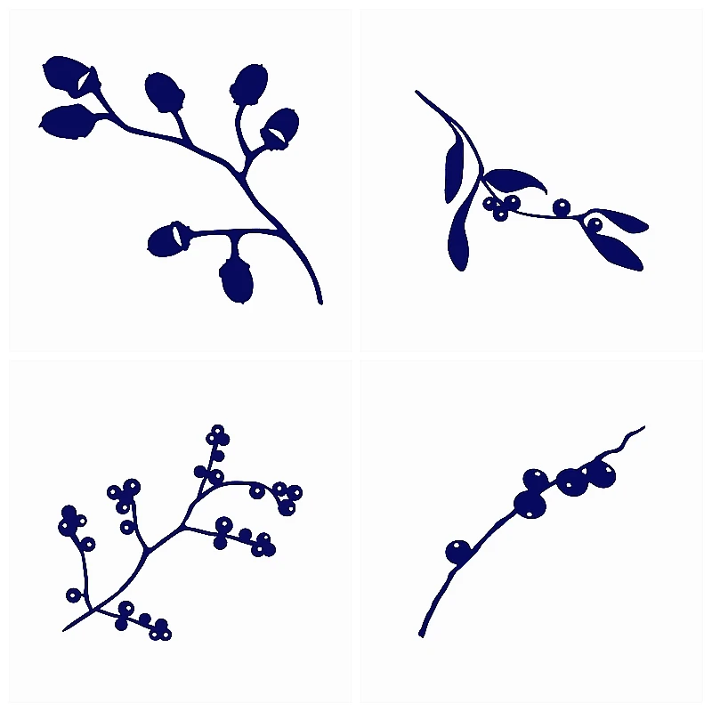 Простой и красивый декор в виде ветки растений металлические стальные Вырубные