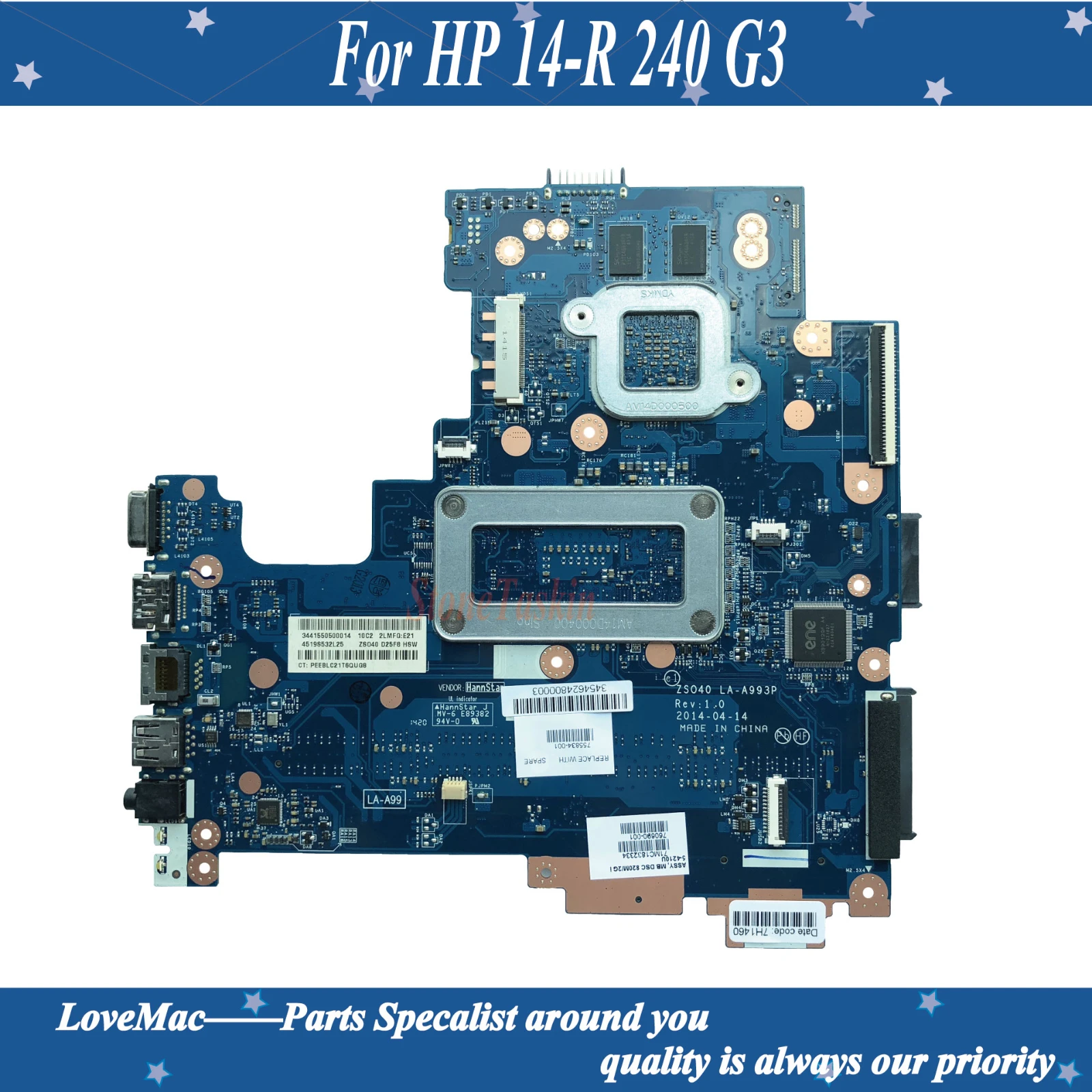 Высокое качество 755834 001 аккумулятор большой емкости для HP 14 R 240 G3 Материнская