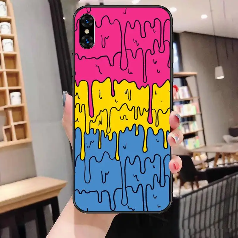 

Colorful Pastel Kawaii Melting Rainbow Phone Case For Black-Iphone 5 5s se 6 6s 7 8 11 12 X Xs Xr Pro Plus Max Mini Cover