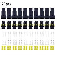 promotion 10 kit 20pcs 2 pin way waterproof electrical wire connector plug