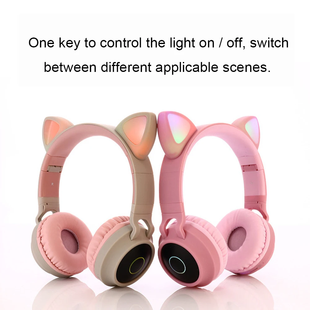 2020 светодиодный наушники с кошачьими ушами шумоподавление Bluetooth 5 0 молодежные