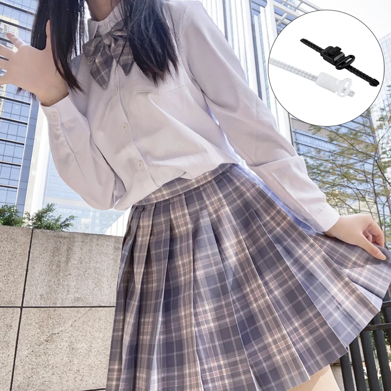 Юбка униформа для девочек боковой ремень на талию комплект из 3 частей с