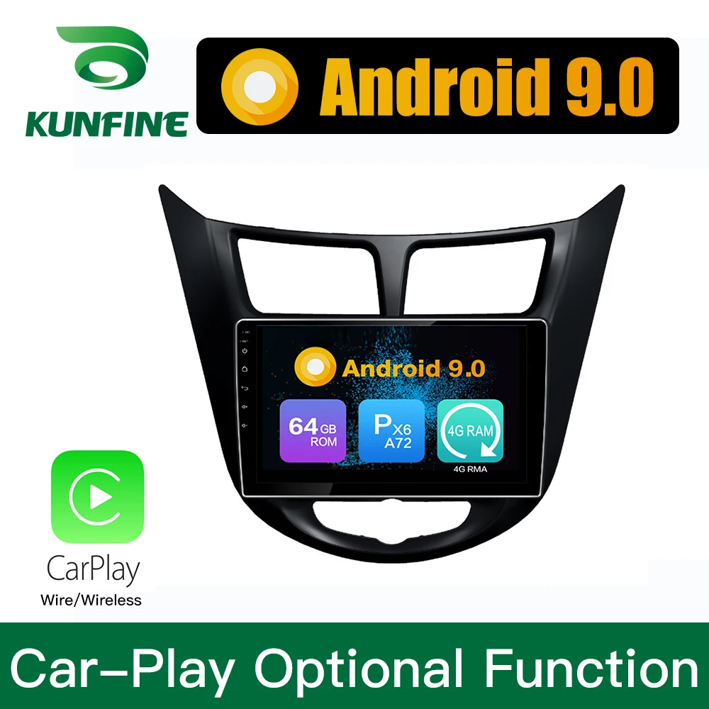 Octa Core Android 10.0 Car DVD GPS Navigation Player Deckless Stereo for Hyundai Verna Accent Solaris 2010-2016 Radio | Автомобили и