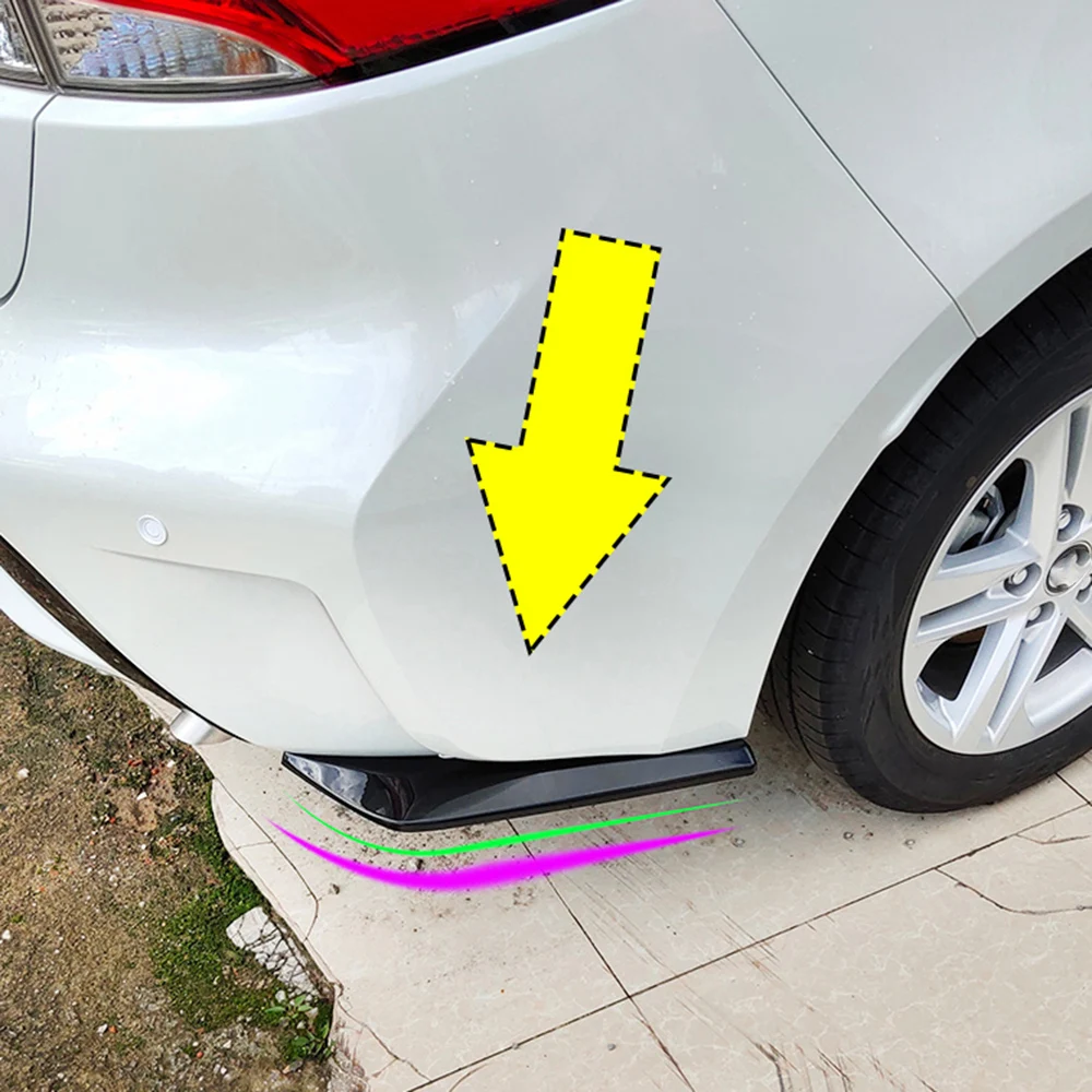 2 шт. автомобильный универсальный задний бампер угловой диффузор разветвитель