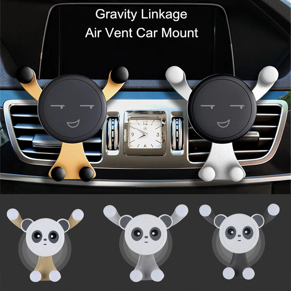 Автомобильный держатель для телефона в виде панды подставка с креплением на