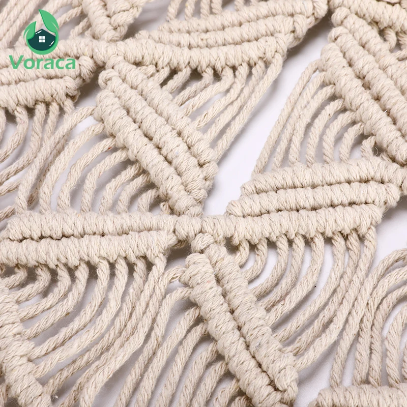 Boho Style Cat Swing Cage Bed Handmade Hanging Sleep Chair Seats Tassel CatsToy Cotton Rope Macrame House Pets Supplies - купить по