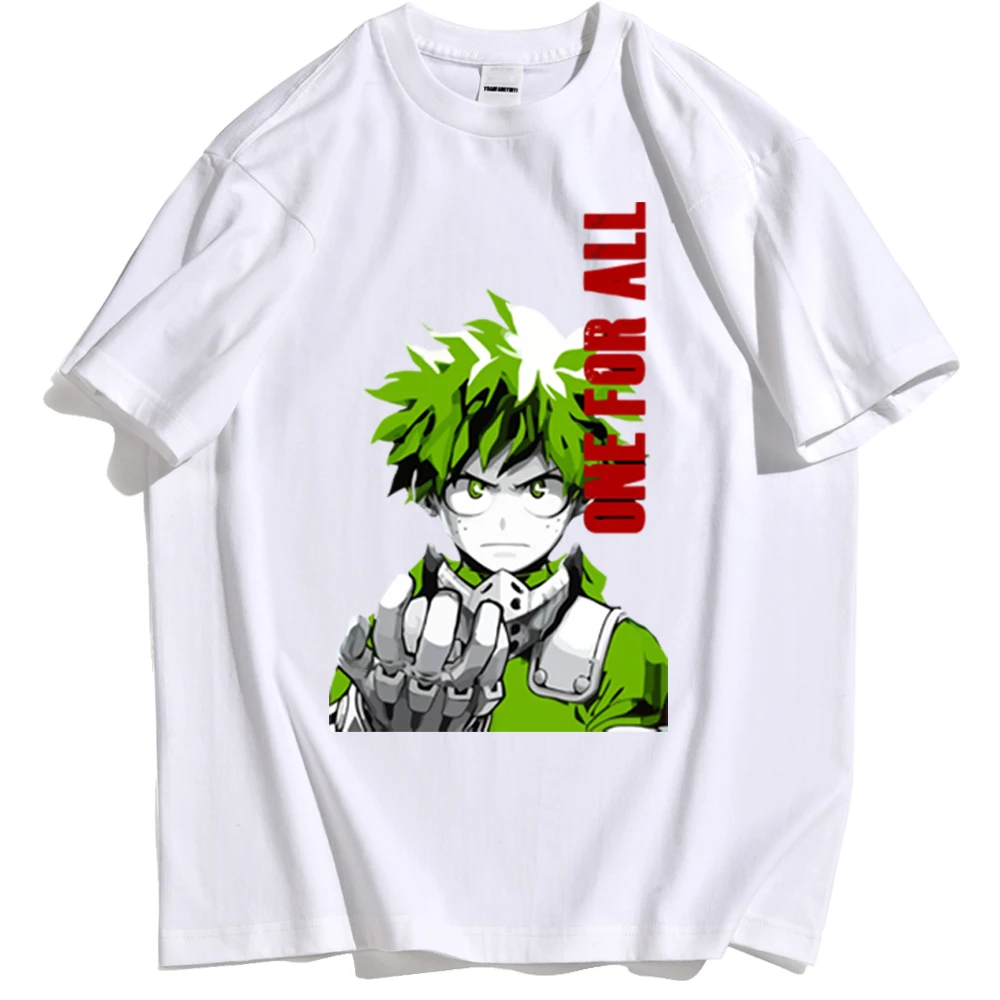 Мужские футболки с принтом My Hero Академия Midoriya Izuku забавные винтажные уличная