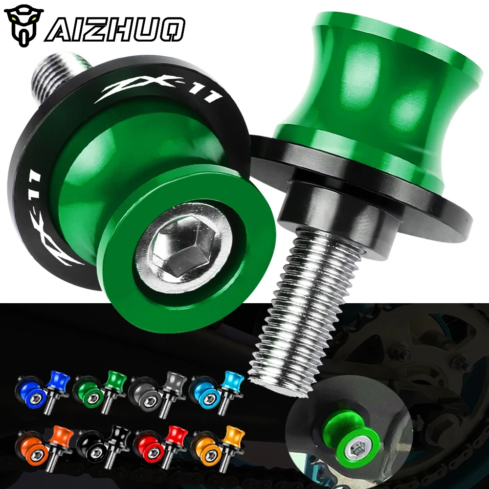 

Motorcycle ZX 1100 Accessories FOR KAWASAKI ZX1100 ZX11 ZX-11 1990-2001 CNC Aluminum Swingarm Slider Spools 10MM Stand Screws