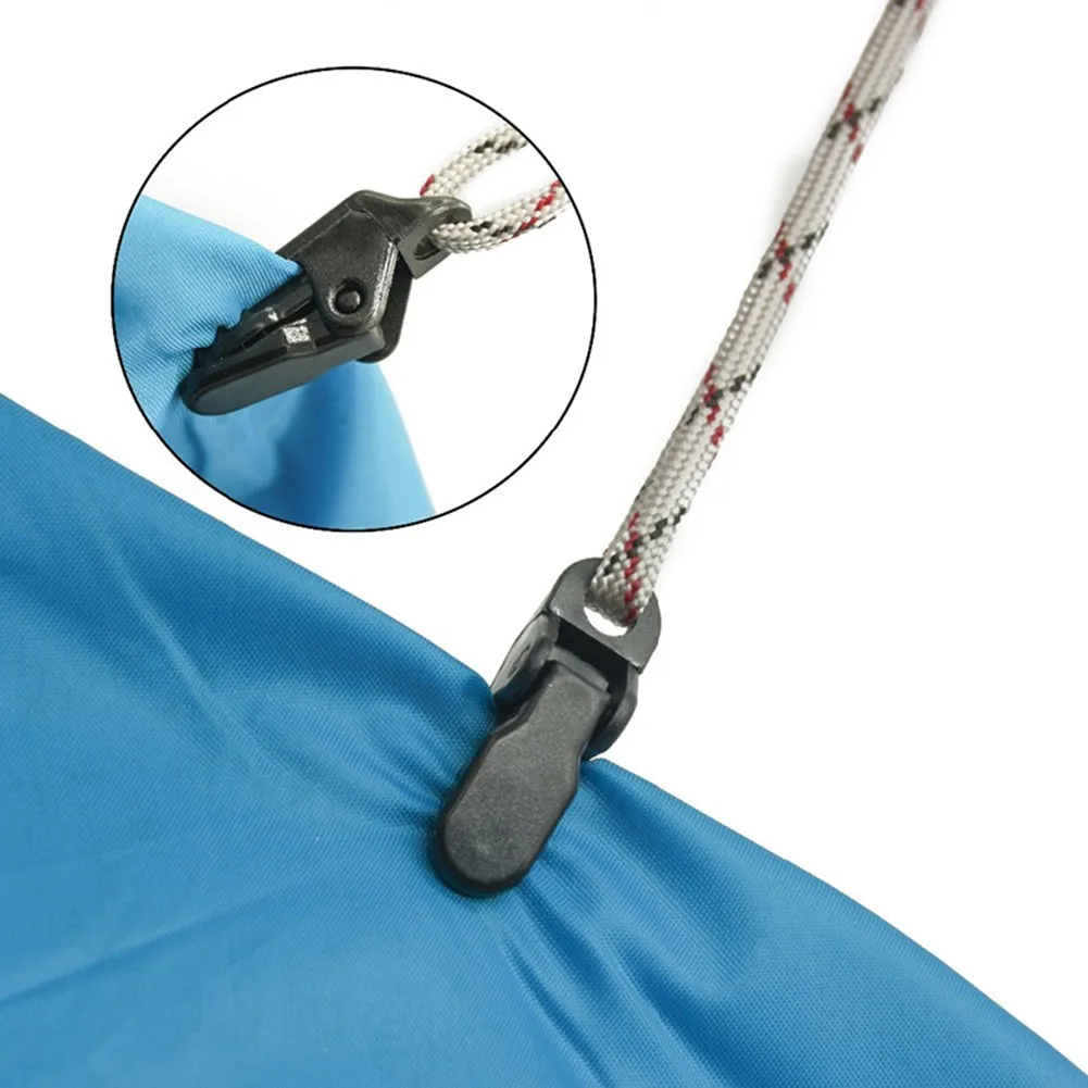 

12Pcs DIY Tarp Clamp Waterproof Awning Tent Canopy Clamp Heavy Duty Lock Pool Tent Fasteners Windproof Tie Down Snap Accessories
