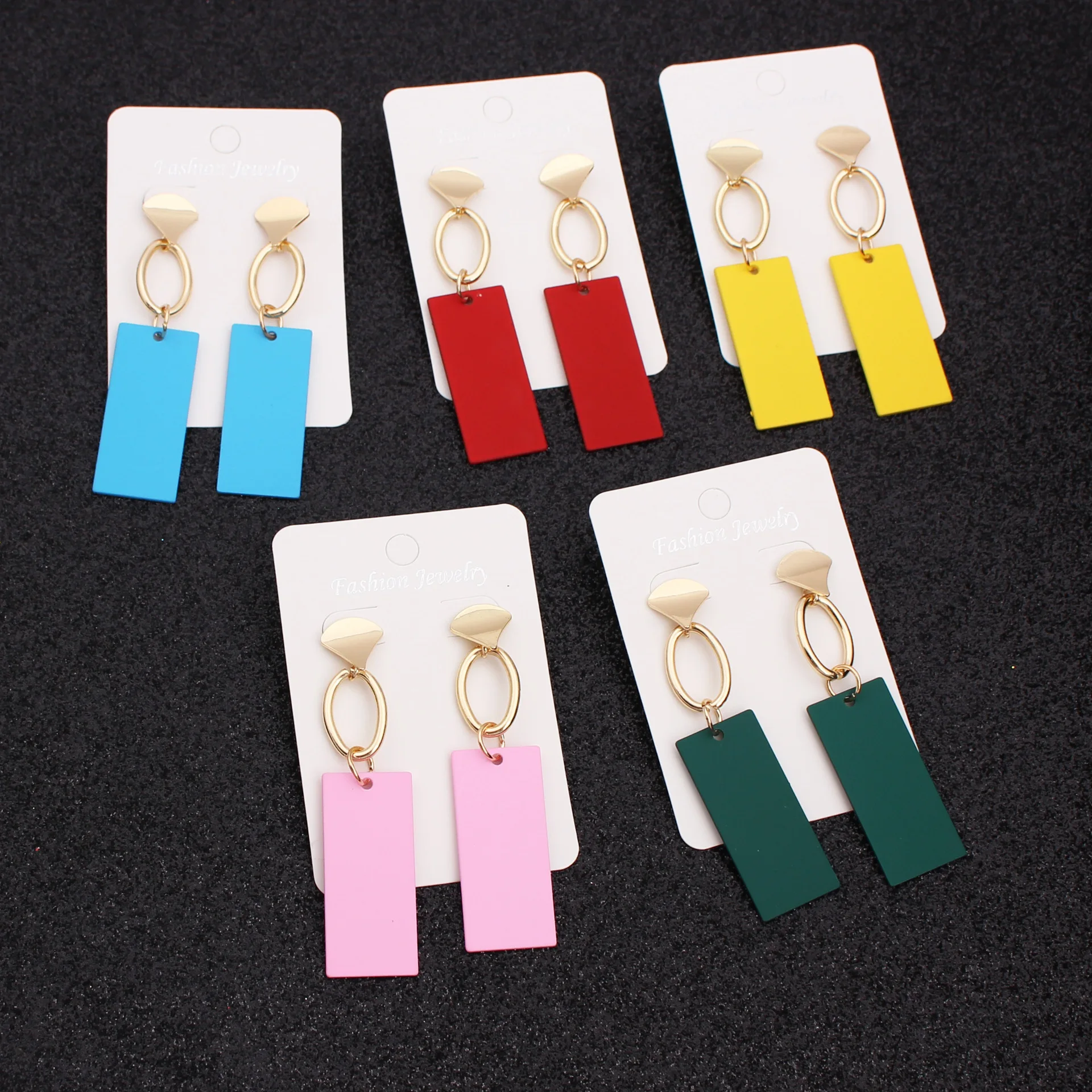 Модные геометрические серьги золотого цвета для женщин Brincos модная красная