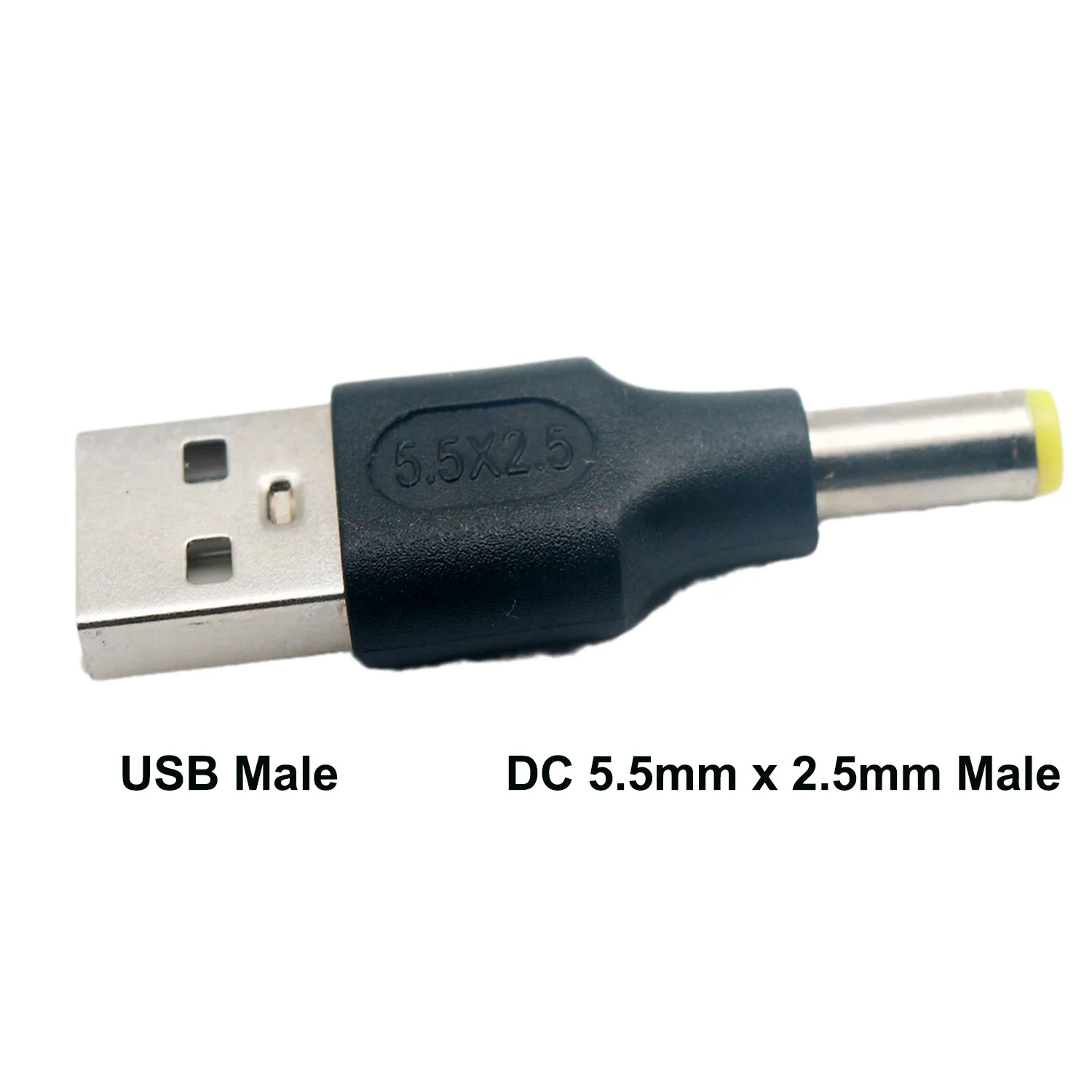 1 шт. USB 2.0 тип A штекер на Штекер 5 мм x 2 в постоянного тока адаптер питания