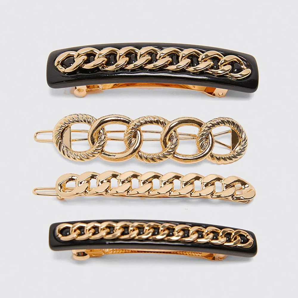 Трендовые металлические полые шпильки Za для женщин из смолы в стиле бохо