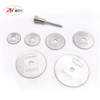 6pcs set 22 25 32 35 44 50 60mm high speed steel hacksaw milling cutter suithss thin circular saw blade for copper aluminum