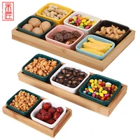 nordic nuts creative living room candy plate wholesale snack seasoning plate snack snack sub grid ceramic dried fruit plate