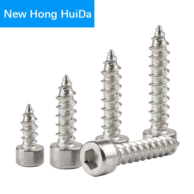 

M2 M2.6 M3 M4 M5 M6 Hex Socket Head Self Tapping Cap Screw Allen Head Hexagon Furniture Bolt 304 Stainless Steel