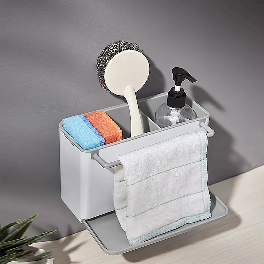 

3Pcs Huohou Antibacterial Kitchen Storage Set 99% Antibacterial Easy To Take Apart And Wash Chopstick Holder Pot Cover Shelf