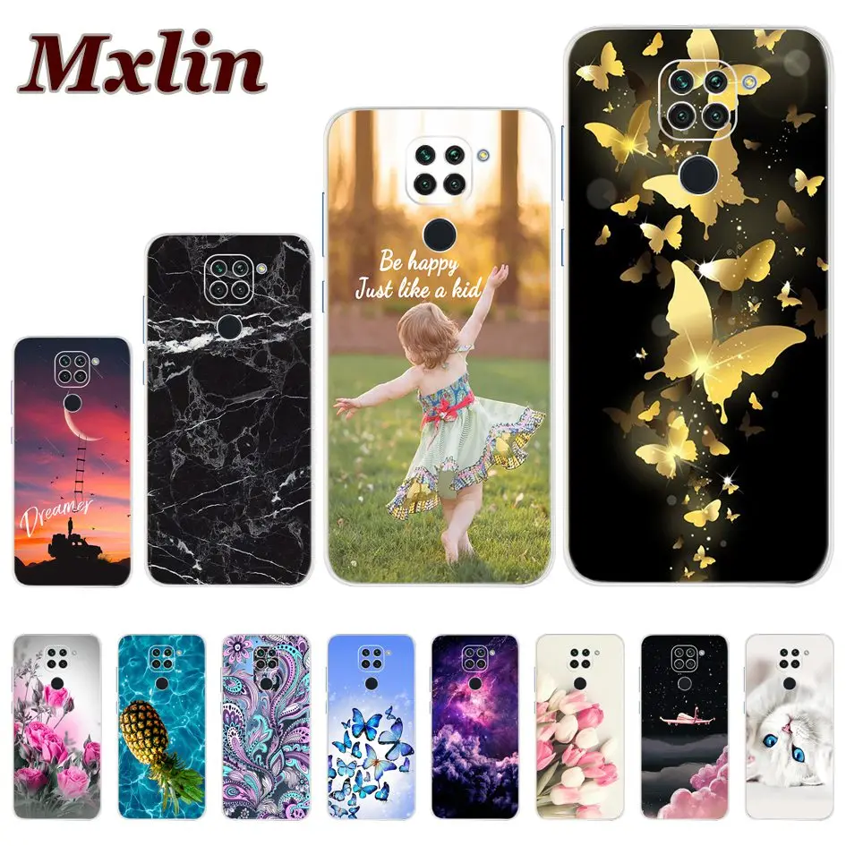 Чехол для Xiaomi Redmi Note 9 мягкие силиконовые чехлы бампер с рисунком на 10X 4G 6 53 &quot Xiomi