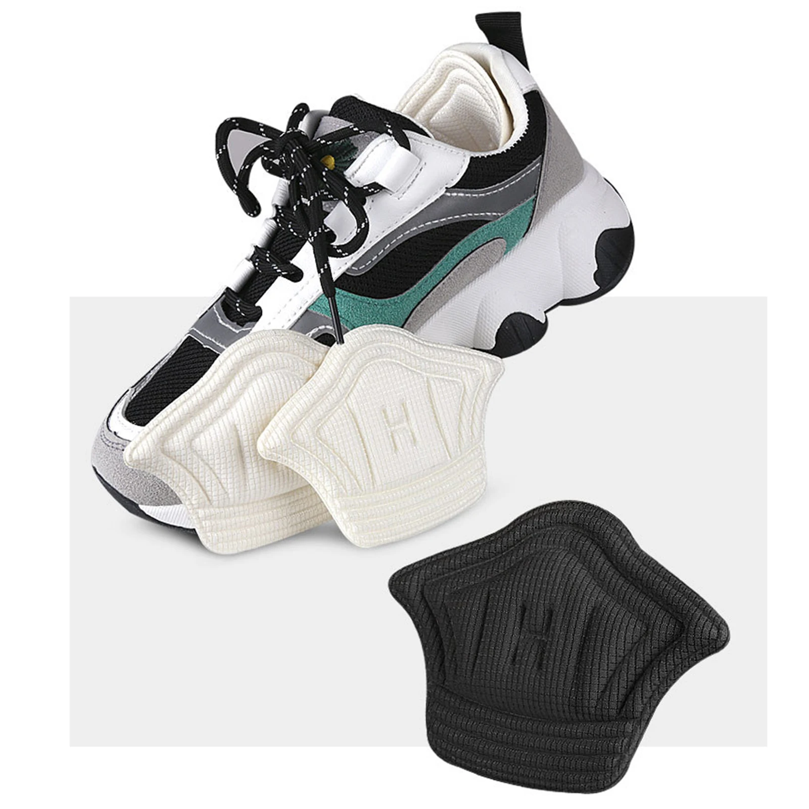 2 шт. аварии стельки Лоскутная обувь обратно Стикеры подходит для различных видов