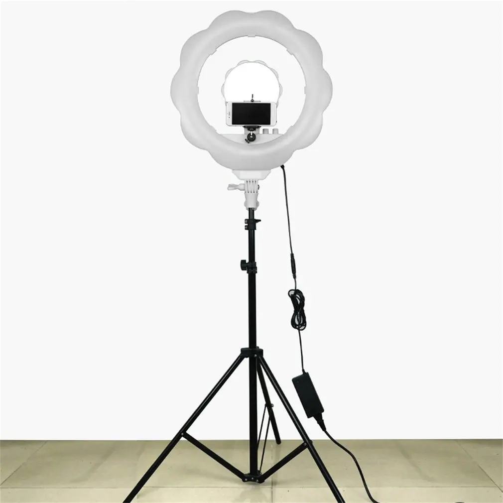 

384Pcs Super Bright Led Dimmable Camera Ring Video Light Lamp For Makeup Photography Studio Outdoor Video With Tripod Head
