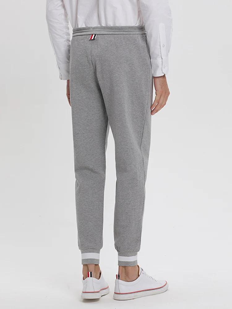 

TB THOM 2021 Fashion Brand Sweatpants Men Spring Autumn Pure Cotton Casual Sports Trousers Soild Patchwork Jogger Track Pants