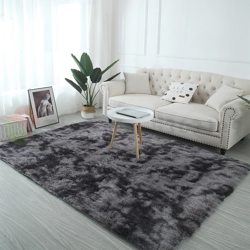 

Pink Thick Plush Carpet for Living Room Fluffy Rug Bed Room Carpets Anti-slip Floor Soft Rugs Tie Dyeing Carpets Kids Room Mat