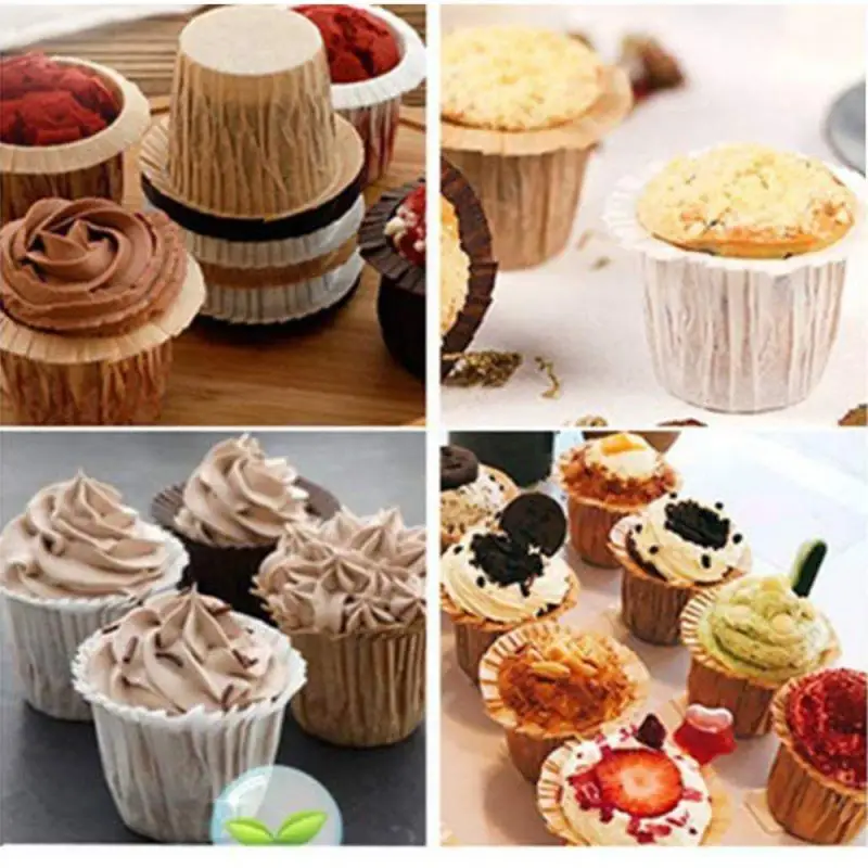 30pcs Торт Бумага чашка шляпа кекс манжетами кубок сдобы крен подноса Форма для