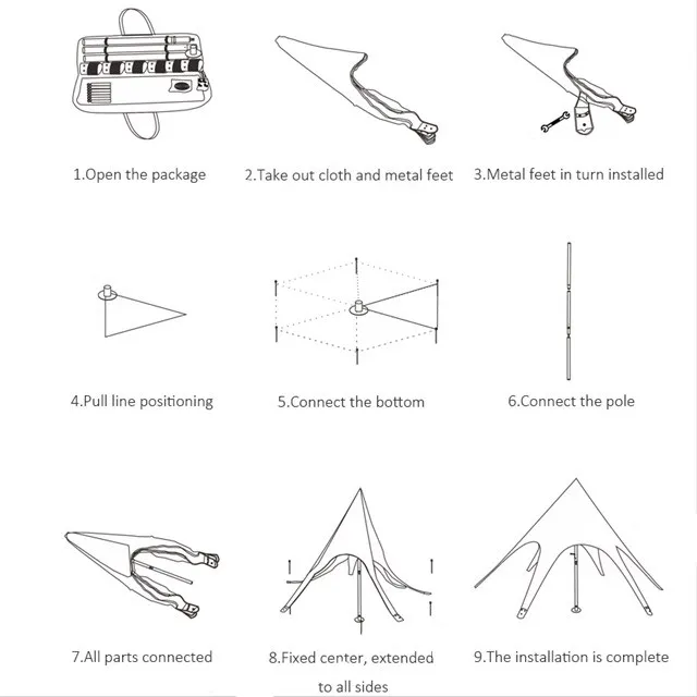 10 м диаметром Торговая выставка звездная палатка из ПВХ и алюминия беседка для