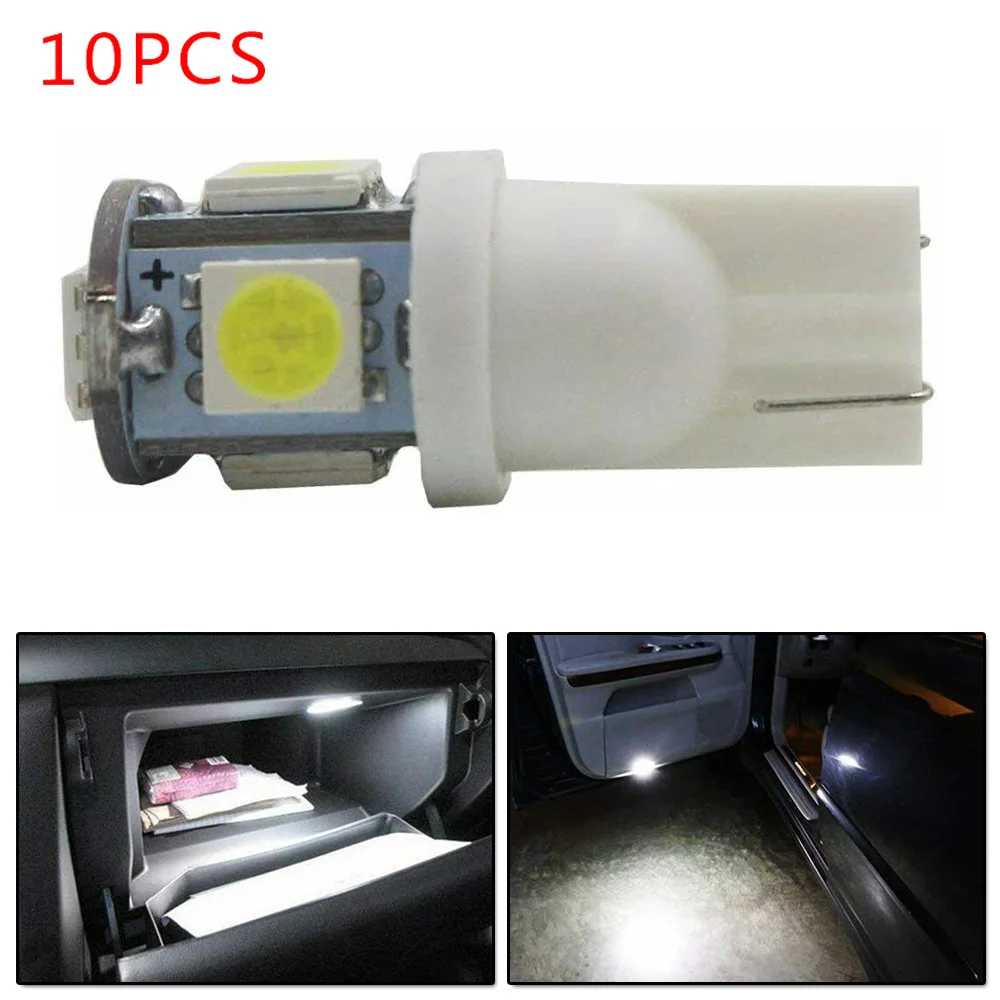 

10 шт. T10 белый 194 168 2825 5050 5SMD светодиодный Яркий автомобильный фонарь лампа арахис T10 Автомобильные фары