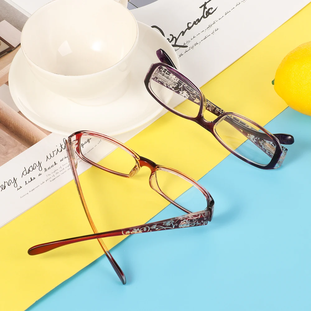 

1 PC Fashion Flower Print Resin Reading Glasses for Men Women Eyewear Protector Glasses Presbyopic +1.0~+4.0 Diopter Ultra Light