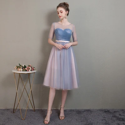 Серое розовое свадебное платье для гостей элегантные вечерние платья больших