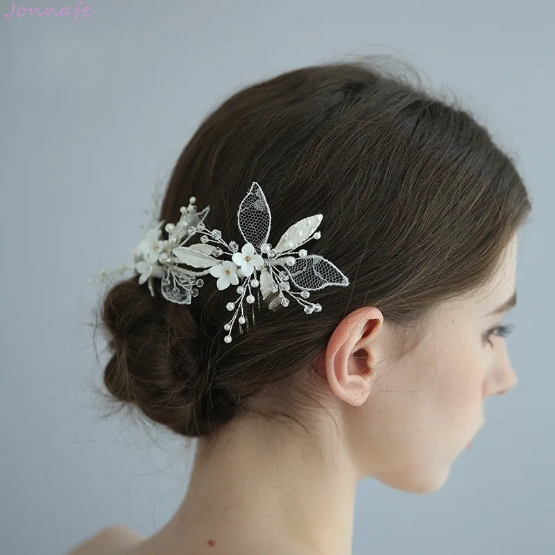 Очаровательная фарфоровая Цветочная Свадебная длинная расческа для волос