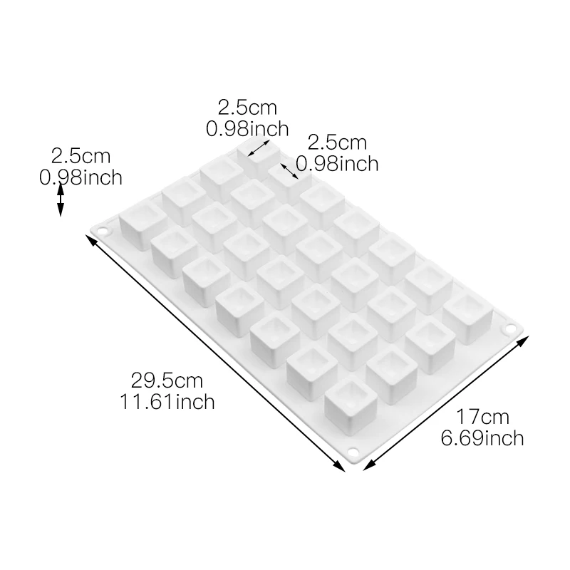 28 отверстий квадратная форма для шоколада силиконовые формы торта выпечки