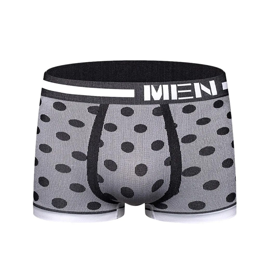 Сексуальное мужское нижнее белье мужские трусы мягкие с принтом трусики шорты