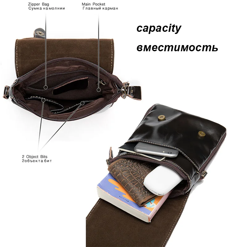 MVA Для мужчин из натуральной кожи мужские сумки через плечо кожаные на для
