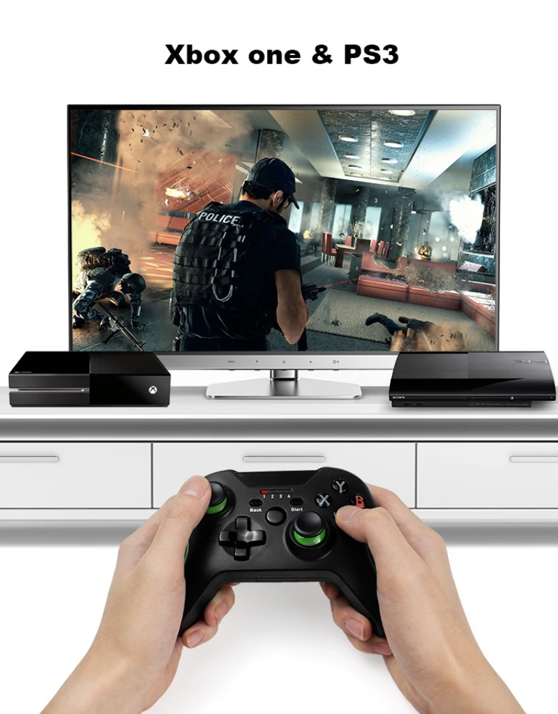 2 4 ГГц Беспроводной геймпад для одного Win PC Видео игровой джойстик USB проводной