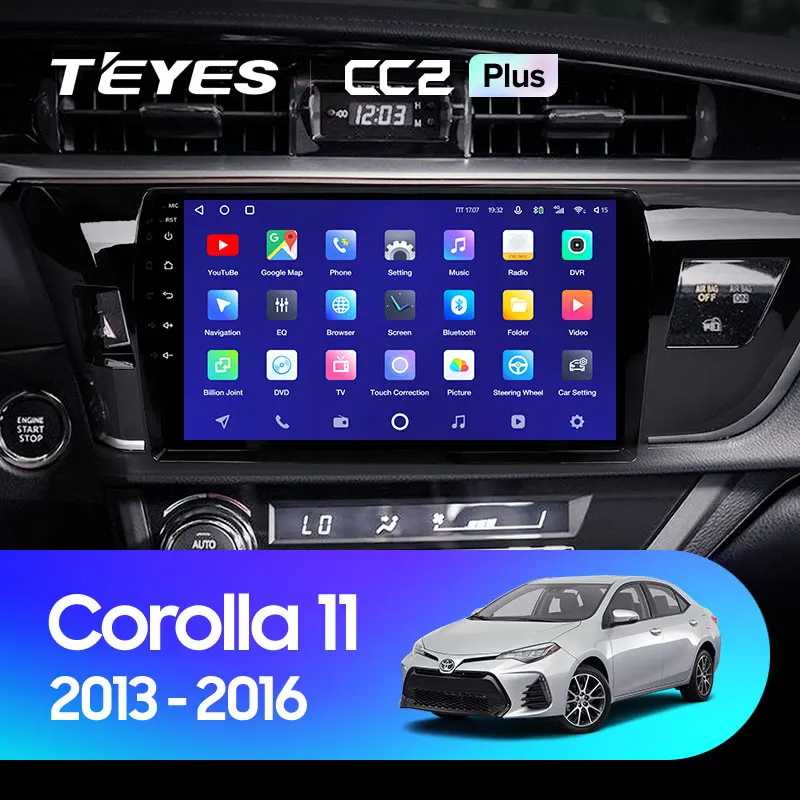 TEYES CC2L и CC2 Plus Штатная магнитола For Тойота Королла Toyota Corolla 11 Middle East Edition 2013 2017 Android до