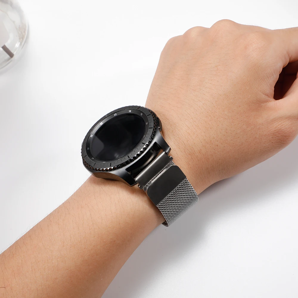 22 мм ремешок для часов samsung galaxy watch 46 мм 42 мм active 2 gear S3 Frontier ремешок Milanese Amazfit bip huawei watch GT ремешок 20