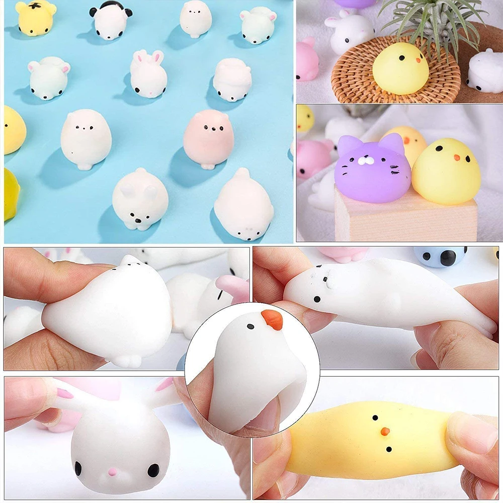 

Adult Children Squishy Toy Set Mini Squeeze Animal Anti Stress Toys Home Desktop Ornament Unzip Toy Gift